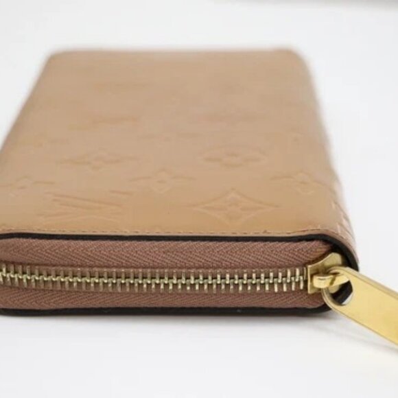 Louis Vuitton Monogram Vernis Patent Leather Zippy Around Long Wallet - Beige - Picture 7 of 16